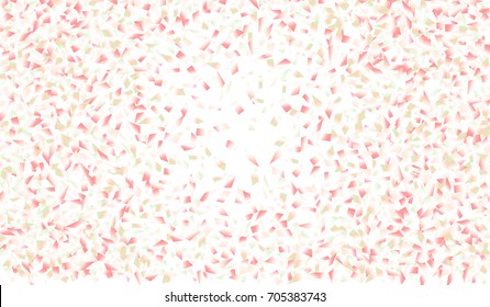 Confetti Isolated on White Background. Backdrop Can Be Removed and Changed to Any Other. Vector Pattern for Greeting Card or Poster