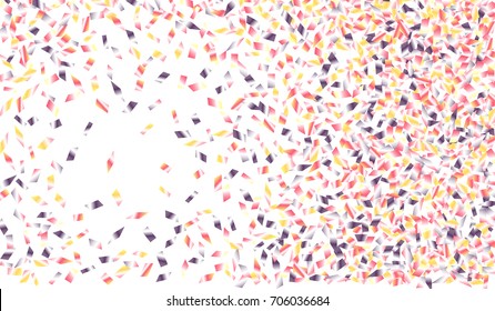 Confetti Isolated on White Background. Backdrop Can Be Removed and Changed to Any Other. Vector Pattern for Greeting Card or Poster