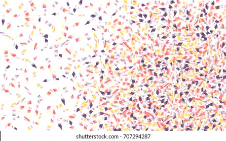 Confetti Isolated on White Background. Backdrop Can Be Removed and Changed to Any Other. Vector Pattern for Greeting Card or Poster