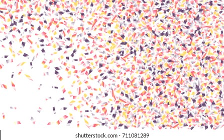 Confetti Isolated on White Background. Backdrop Can Be Removed and Changed to Any Other. Vector Pattern for Greeting Card or Poster