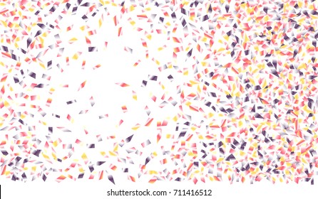 Confetti Isolated on White Background. Backdrop Can Be Removed and Changed to Any Other. Vector Pattern for Greeting Card or Poster