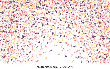 Confetti Isolated on White Background. Backdrop Can Be Removed and Changed to Any Other. Vector Pattern for Greeting Card or Poster