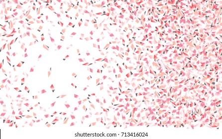 Confetti Isolated on White Background. Backdrop Can Be Removed and Changed to Any Other. Vector Pattern for Greeting Card or Poster
