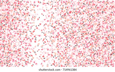 Confetti Isolated on White Background. Backdrop Can Be Removed and Changed to Any Other. Vector Pattern for Greeting Card or Poster