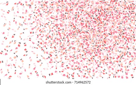 Confetti Isolated on White Background. Backdrop Can Be Removed and Changed to Any Other. Vector Pattern for Greeting Card or Poster
