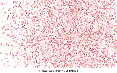 Confetti Isolated on White Background. Backdrop Can Be Removed and Changed to Any Other. Vector Pattern for Greeting Card or Poster