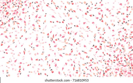 Confetti Isolated on White Background. Backdrop Can Be Removed and Changed to Any Other. Vector Pattern for Greeting Card or Poster
