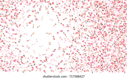 Confetti Isolated on White Background. Backdrop Can Be Removed and Changed to Any Other. Vector Pattern for Greeting Card or Poster