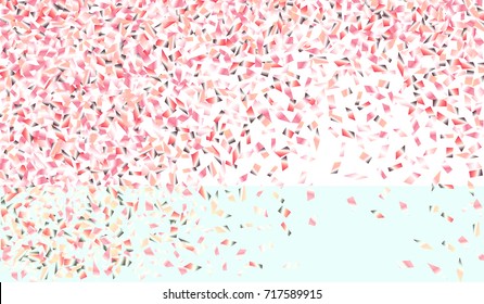 Confetti Isolated on White Background. Backdrop Can Be Removed and Changed to Any Other. Vector Pattern for Greeting Card or Poster