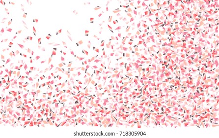 Confetti Isolated on White Background. Backdrop Can Be Removed and Changed to Any Other. Vector Pattern for Greeting Card or Poster