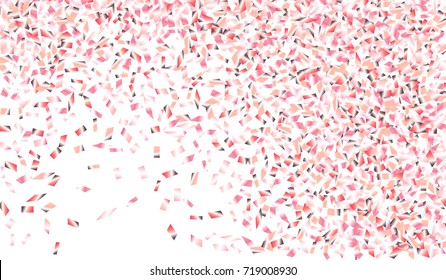Confetti Isolated on White Background. Backdrop Can Be Removed and Changed to Any Other. Vector Pattern for Greeting Card or Poster