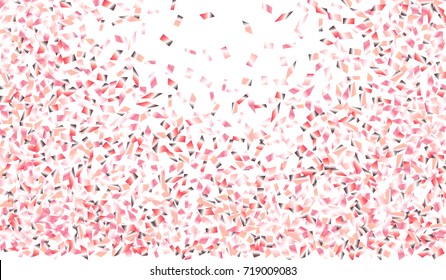 Confetti Isolated on White Background. Backdrop Can Be Removed and Changed to Any Other. Vector Pattern for Greeting Card or Poster