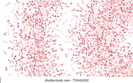 Confetti Isolated on White Background. Backdrop Can Be Removed and Changed to Any Other. Vector Pattern for Greeting Card or Poster