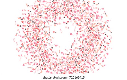 Confetti Isolated on White Background. Backdrop Can Be Removed and Changed to Any Other. Vector Pattern for Greeting Card or Poster