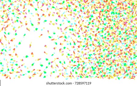 Confetti Isolated on White Background. Backdrop Can Be Removed and Changed to Any Other. Vector Pattern for Greeting Card or Poster