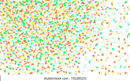 Confetti Isolated on White Background. Backdrop Can Be Removed and Changed to Any Other. Vector Pattern for Greeting Card or Poster