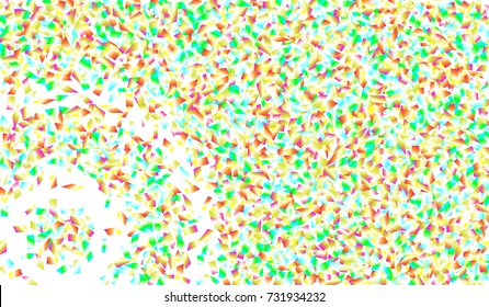 Confetti Isolated on White Background. Backdrop Can Be Removed and Changed to Any Other. Vector Pattern for Greeting Card or Poster