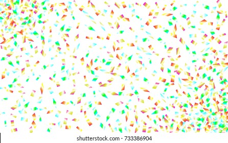 Confetti Isolated on White Background. Backdrop Can Be Removed and Changed to Any Other. Vector Pattern for Greeting Card or Poster