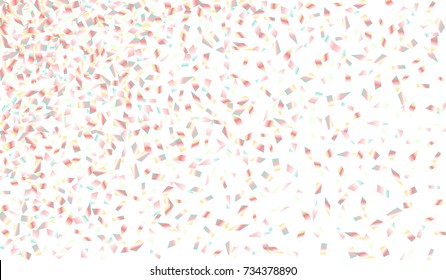 Confetti Isolated on White Background. Backdrop Can Be Removed and Changed to Any Other. Vector Pattern for Greeting Card or Poster