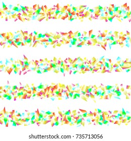 Confetti Isolated on White Background. Backdrop Can Be Removed and Changed to Any Other. Vector Pattern for Greeting Card or Poster