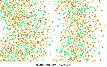 Confetti Isolated on White Background. Backdrop Can Be Removed and Changed to Any Other. Vector Pattern for Greeting Card or Poster
