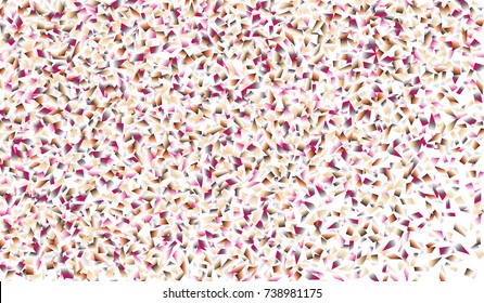 Confetti Isolated on White Background. Backdrop Can Be Removed and Changed to Any Other. Vector Pattern for Greeting Card or Poster