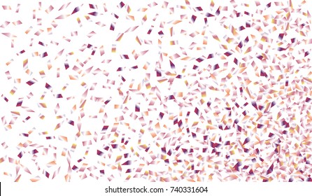 Confetti Isolated on White Background. Backdrop Can Be Removed and Changed to Any Other. Vector Pattern for Greeting Card or Poster