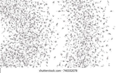 Confetti Isolated on White Background. Backdrop Can Be Removed and Changed to Any Other. Vector Pattern for Greeting Card or Poster