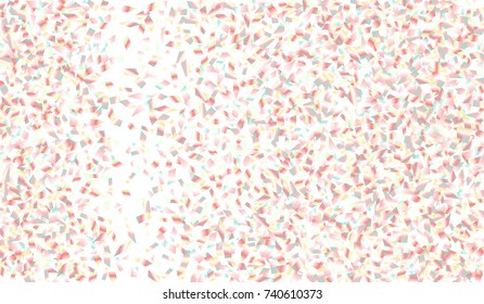Confetti Isolated on White Background. Backdrop Can Be Removed and Changed to Any Other. Vector Pattern for Greeting Card or Poster