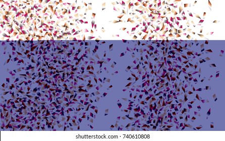 Confetti Isolated on White Background. Backdrop Can Be Removed and Changed to Any Other. Vector Pattern for Greeting Card or Poster