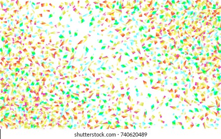 Confetti Isolated on White Background. Backdrop Can Be Removed and Changed to Any Other. Vector Pattern for Greeting Card or Poster
