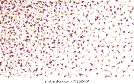 Confetti Isolated on White Background. Backdrop Can Be Removed and Changed to Any Other. Vector Pattern for Greeting Card or Poster