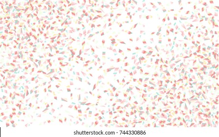 Confetti Isolated on White Background. Backdrop Can Be Removed and Changed to Any Other. Vector Pattern for Greeting Card or Poster