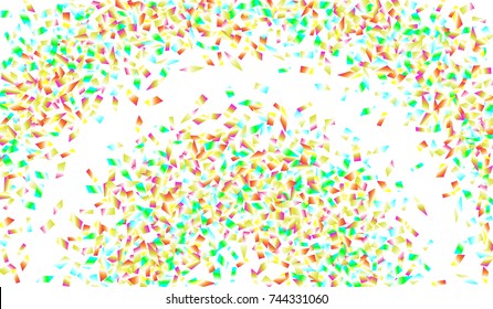 Confetti Isolated on White Background. Backdrop Can Be Removed and Changed to Any Other. Vector Pattern for Greeting Card or Poster