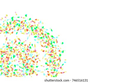 Confetti Isolated on White Background. Backdrop Can Be Removed and Changed to Any Other. Vector Pattern for Greeting Card or Poster