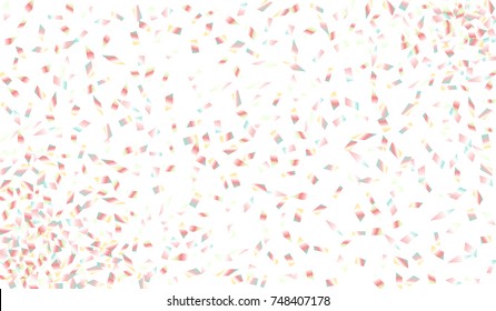Confetti Isolated on White Background. Backdrop Can Be Removed and Changed to Any Other. Vector Pattern for Greeting Card or Poster