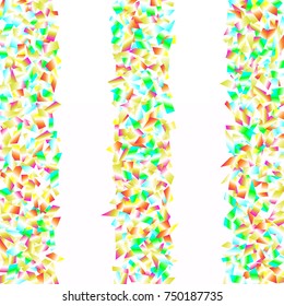Confetti Isolated on White Background. Backdrop Can Be Removed and Changed to Any Other. Vector Pattern for Greeting Card or Poster