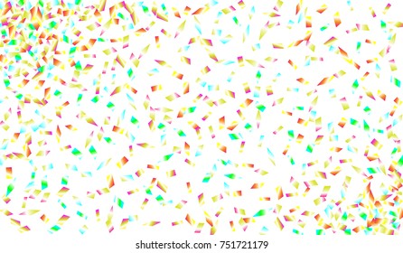 Confetti Isolated on White Background. Backdrop Can Be Removed and Changed to Any Other. Vector Pattern for Greeting Card or Poster