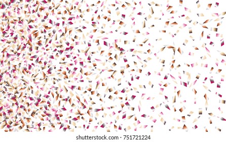 Confetti Isolated on White Background. Backdrop Can Be Removed and Changed to Any Other. Vector Pattern for Greeting Card or Poster