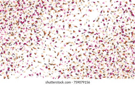 Confetti Isolated on White Background. Backdrop Can Be Removed and Changed to Any Other. Vector Pattern for Greeting Card or Poster