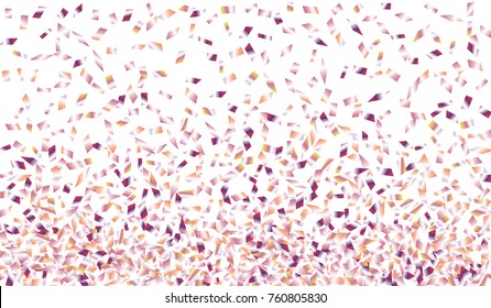Confetti Isolated on White Background. Backdrop Can Be Removed and Changed to Any Other. Vector Pattern for Greeting Card or Poster