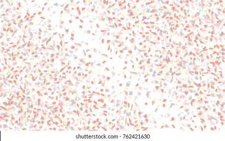 Confetti Isolated on White Background. Backdrop Can Be Removed and Changed to Any Other. Vector Pattern for Greeting Card or Poster