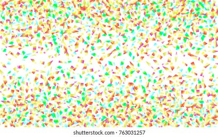 Confetti Isolated on White Background. Backdrop Can Be Removed and Changed to Any Other. Vector Pattern for Greeting Card or Poster