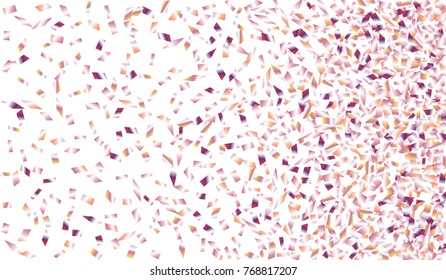 Confetti Isolated on White Background. Backdrop Can Be Removed and Changed to Any Other. Vector Pattern for Greeting Card or Poster