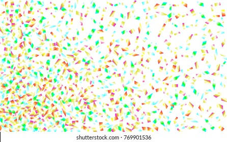 Confetti Isolated on White Background. Backdrop Can Be Removed and Changed to Any Other. Vector Pattern for Greeting Card or Poster