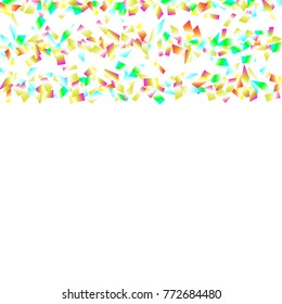 Confetti Isolated on White Background. Backdrop Can Be Removed and Changed to Any Other. Vector Pattern for Greeting Card or Poster