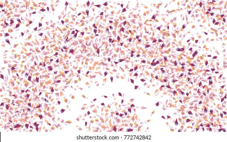 Confetti Isolated on White Background. Backdrop Can Be Removed and Changed to Any Other. Vector Pattern for Greeting Card or Poster