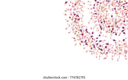 Confetti Isolated on White Background. Backdrop Can Be Removed and Changed to Any Other. Vector Pattern for Greeting Card or Poster