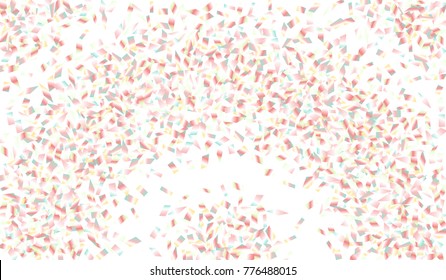 Confetti Isolated on White Background. Backdrop Can Be Removed and Changed to Any Other. Vector Pattern for Greeting Card or Poster
