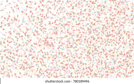 Confetti Isolated on White Background. Backdrop Can Be Removed and Changed to Any Other. Vector Pattern for Greeting Card or Poster